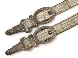 Gehänge zum Dolch für Offiziere des Heeres, getragenes Stück in Luxusausführung