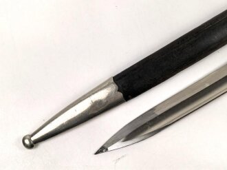 Polizei III.Reich, Extraseitengewehr von Weyersberg Solingen. Die Lederscheide nicht geschrumpft, guter Gesamtzustand