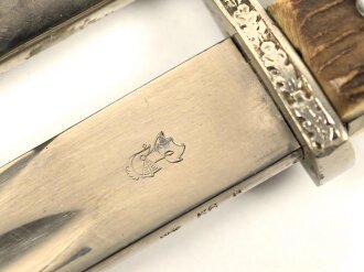 Polizei III.Reich, Extraseitengewehr von Weyersberg Solingen. Die Lederscheide nicht geschrumpft, guter Gesamtzustand