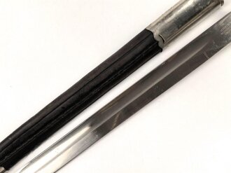 Polizei III.Reich, Extraseitengewehr von Weyersberg Solingen. Die Lederscheide nicht geschrumpft, guter Gesamtzustand