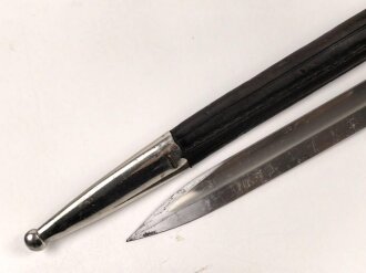 Polizei III.Reich, Extraseitengewehr von Weyersberg Solingen. Die Lederscheide nicht geschrumpft, guter Gesamtzustand