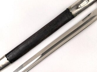 Polizei III.Reich, Extraseitengewehr von Weyersberg Solingen. Die Lederscheide nicht geschrumpft, guter Gesamtzustand