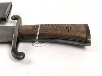 Luftwaffe Machete für die Seenotausrüstung in Flugzeugen. Hersteller Alcoso Solingen, die Scheide leider "gereinigt"