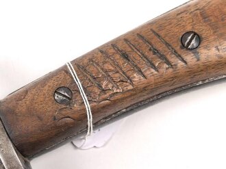 Luftwaffe Machete für die Seenotausrüstung in Flugzeugen. Hersteller Alcoso Solingen, die Scheide leider "gereinigt"