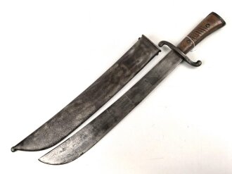 Luftwaffe Machete für die Seenotausrüstung in Flugzeugen. Hersteller Alcoso Solingen, die Scheide leider "gereinigt"