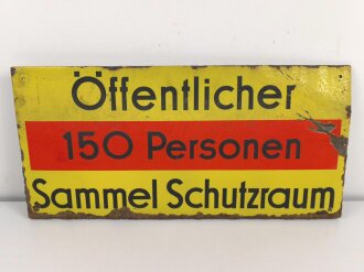 Luftschutz Emailleschild "Öffentlicher Sammel...