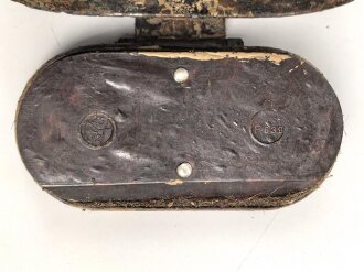 Doppellaufbehälter MG34 der Wehrmacht. Originallack, vermutlich Wasserfund, diverse kleiner Löcher