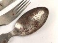 Vierteiliges Besteck Wehrmacht, Hersteller ESM, ungereinigt