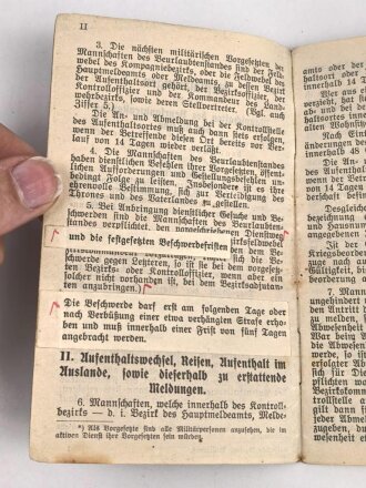 Militärpaß Kaiserliche Marine