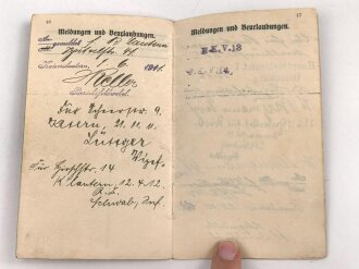 Militärpaß Kaiserliche Marine