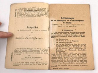 Militärpaß kaiserliche Marine, ,...