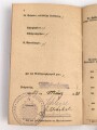 Militärpaß kaiserliche Marine, , Diensteintritt am 8.10.12 bei 1. Komp. II. Werftdivision