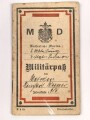 Militärpaß kaiserliche Marine, Diensteintritt am 1. Dez. 1915 bei II. Marine Division.