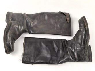 Paar Stiefel für Unteroffiziere der Wehrmacht. getragenes Paar, ungereinigt, Sohlenlänge 30cm