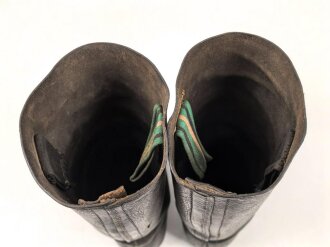 Paar Stiefel für Mannschaften der Wehrmacht. getragenes Paar, ungereinigt, Sohlenlänge 31cm