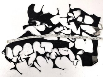 Konvolut Reste von Uniformtuch Panzertruppe / NSKK / Deutsches Jungvolk. Ideal zum Reparieren von kleineren Fehlstellen