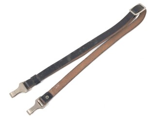 Querriemen für die Uniform, schwarzes Leder.  Gesamtlänge 84cm