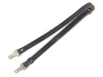 Querriemen für die Uniform, schwarzes Leder.  Gesamtlänge 84cm