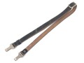 Querriemen für die Uniform, schwarzes Leder.  Gesamtlänge 84cm