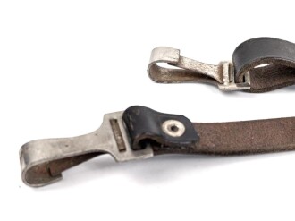 Querriemen für die Uniform, schwarzes Leder.  Gesamtlänge 70cm