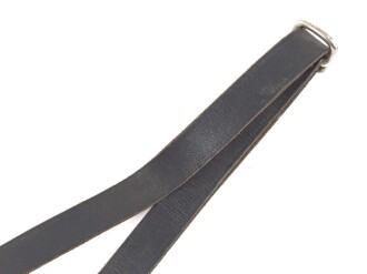 Querriemen für die Uniform, schwarzes Leder.  Gesamtlänge 70cm
