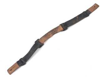 Lackleder Riemen für eine Schirmmütze für Mannschaften III.Reich. Ungereinigt. Gesamtlänge 32cm