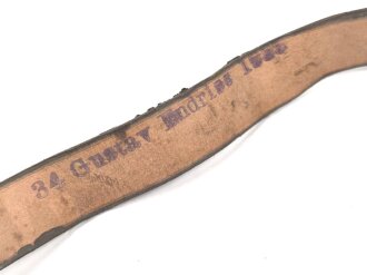 Lackleder Riemen für eine Schirmmütze für Mannschaften III.Reich. Ungereinigt. Gesamtlänge 37,5cm