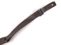 Brauner Lederriemen für eine Schaftmütze III.Reich. Ungereinigt. Gesamtlänge 32cm