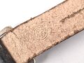 Schwarzer Lederriemen für eine Schaftmütze der Allgemeinen SS. Ungereinigt. Gesamtlänge 28,5cm