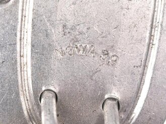 Feldzeichen für ein Polizei Tschako III.Reich. Aluminium, datiert 1939