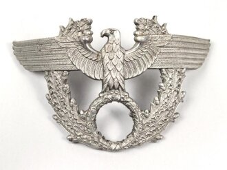 Emblem für ein Polizei Tschako III.Reich. Aluminium, entnazifiziert