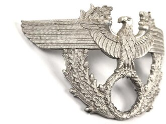 Emblem für ein Polizei Tschako III.Reich. Aluminium, entnazifiziert