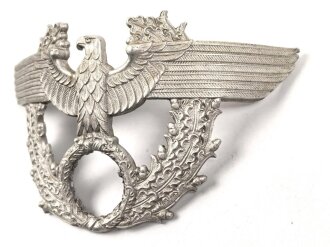 Emblem für ein Polizei Tschako III.Reich. Aluminium, entnazifiziert