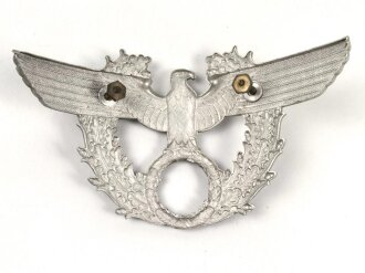 Emblem für ein Polizei Tschako III.Reich. Aluminium, entnazifiziert
