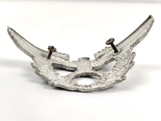 Emblem für ein Polizei Tschako III.Reich. Aluminium, entnazifiziert