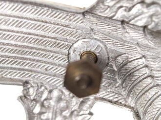 Emblem für ein Polizei Tschako III.Reich. Aluminium, entnazifiziert