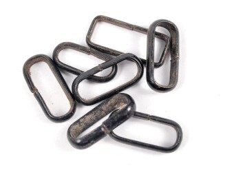 Konvolut Schieber für Blankwaffengehänge III.Reich, von 19,3-21,3mm Aussenmaß