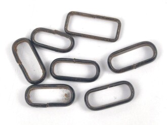 Konvolut Schieber für Blankwaffengehänge III.Reich, von 19,3-21,3mm Aussenmaß