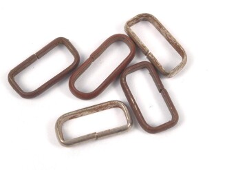 Konvolut Schieber für Blankwaffengehänge III.Reich, von 21,2 - 23,5mm Aussenmaß