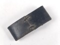 Schieber für eine Feldbinde, schwarzes Leder, Innenmaß 46mm