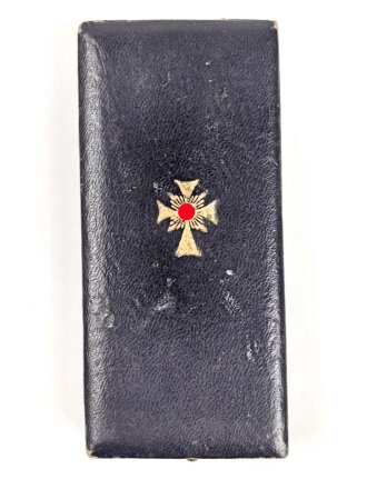 Ehrenkreuz der Deutschen Mutter in gold. Sehr guter Zustand, am langen Band, im Verleihungsetui von Zimmermann Pforzheim