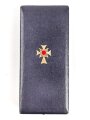 Ehrenkreuz der Deutschen Mutter in gold. Sehr guter Zustand, am langen Band, im Verleihungsetui von Zimmermann Pforzheim