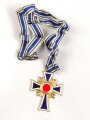 Ehrenkreuz der Deutschen Mutter in gold. Sehr guter Zustand, am langen Band mit Verschluss