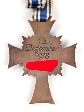 Ehrenkreuz der Deutschen Mutter in bronze. Sehr guter Zustand, am langen Band