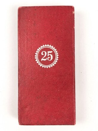 Treudienst Ehrenzeichen für 25 Jahre. Guter Zustand, am Band mit Tragenadel. Im Etui von "Souval Wien"