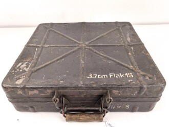 Wehrmacht Transportkasten für 3,7cm Flak 18 Patronen. Originallack, ungereinigtes Stück