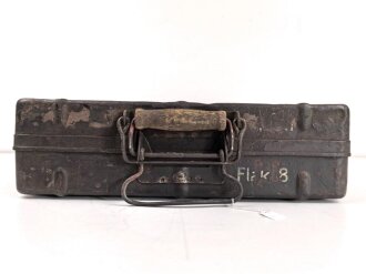 Wehrmacht Transportkasten für 3,7cm Flak 18 Patronen. Originallack, ungereinigtes Stück