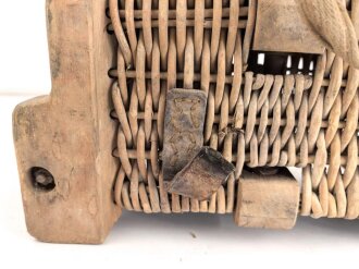 Transportkorb Wehrmacht für Kartuschen leichte Feldhaubitze 18, ungereinigtes Stück