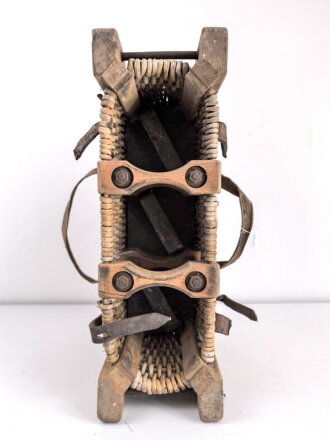 Transportkorb Wehrmacht für Kartuschen leichte Feldhaubitze 18, ungereinigtes Stück