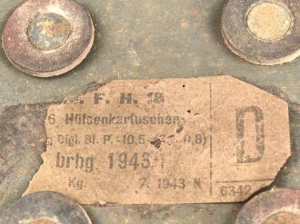 Transportkorb Wehrmacht für Kartuschen leichte Feldhaubitze 18, ungereinigtes Stück